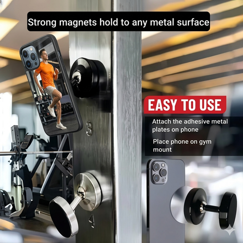 Dual Magnetic Smartphone Mount & Holder for Gym